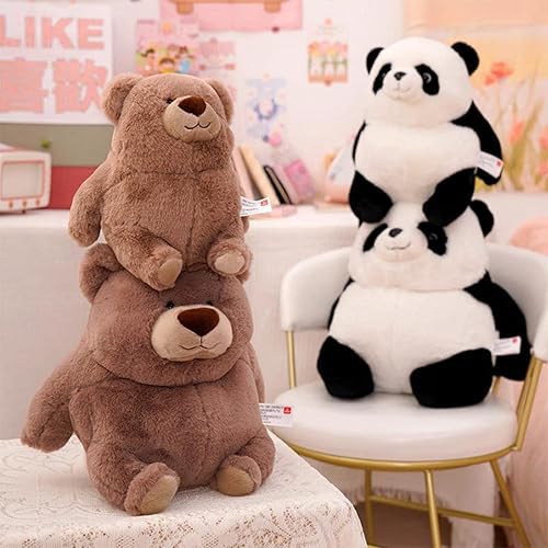 Miniatura 7 de ARELUX Lindo cojín de peluche de panda juguetes de peluche de panda suave, muñecos de peluche gordos para abrazar a la hora de dormir, peluche