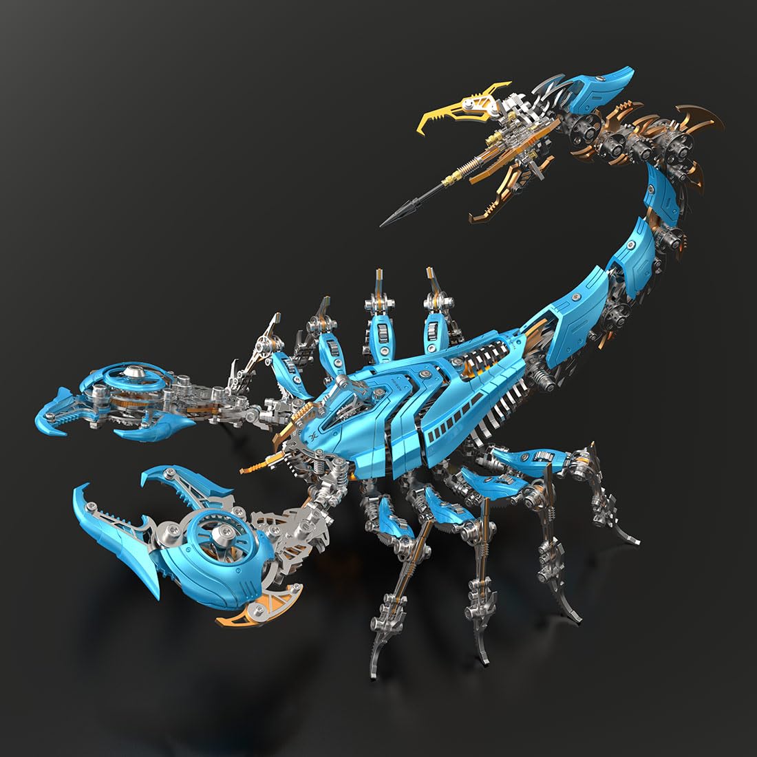 3D Metall Puzzle Mechanischer Skorpion Modellbausatz DIY Metall Puzzle, 1073 Teilen Bewegliches Insektenmodell für Modellbau Sammler und Erwachsene -Blau