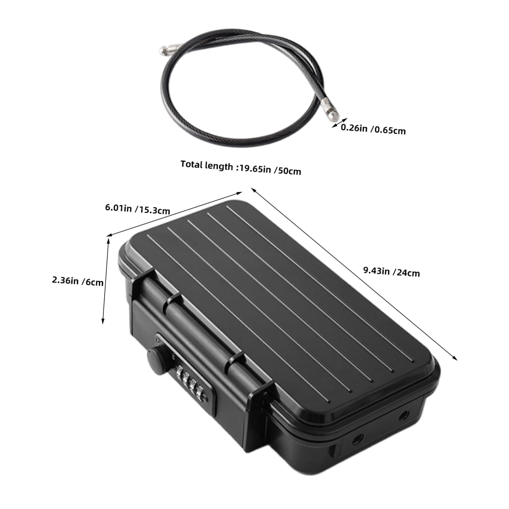 HOMSFOU Cassaforte Portatile Da Viaggio Resistente in Abs Cassetta Di Sicurezza Antifurto Lucchetto Combinazione Piccola Cassaforte Da Spiaggia Per Hotel e Dormitorio