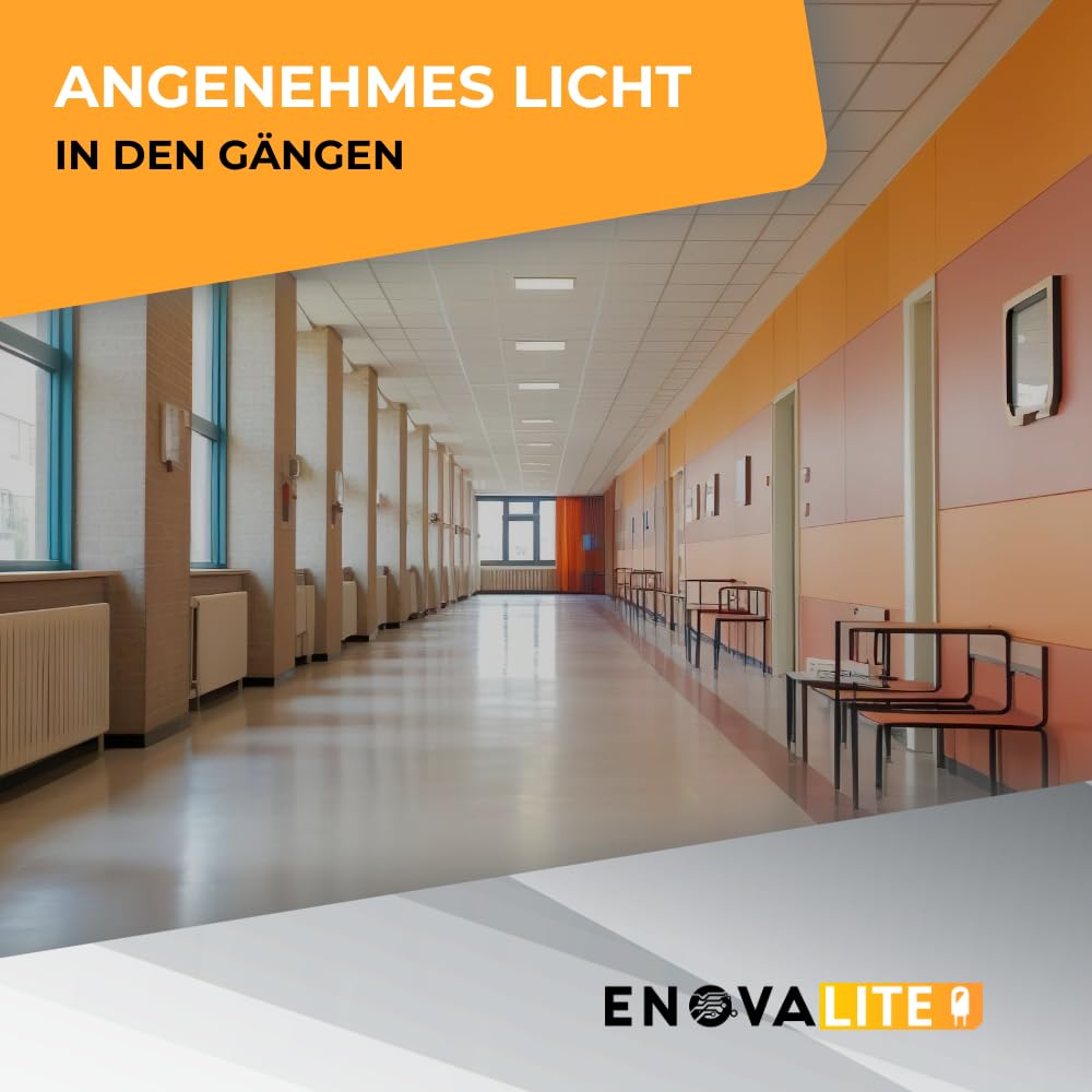5x LED Panel 120x30 cm - 36W 6000K Kaltweiß 3600lm flimmerfrei - flache Einbauleuchte für Rasterdecke - LED Deckenleuchte Rasterleuchte Paneele - mit 230V Marken-Netzteil - 1200x300x0,9mm