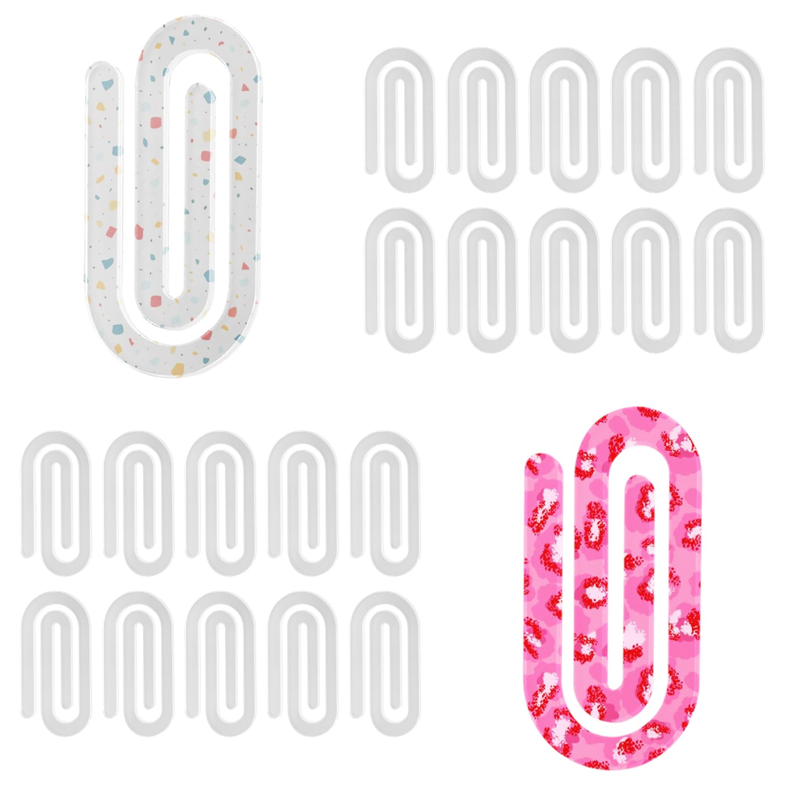 ?30PCS Jumbo Sublimation Blanks Acrylic Paper Clips - 4x2in Large Bookmark, Office School Supplies, DIY Customizable Organizer for Home, Classroom, Teacher Gift?