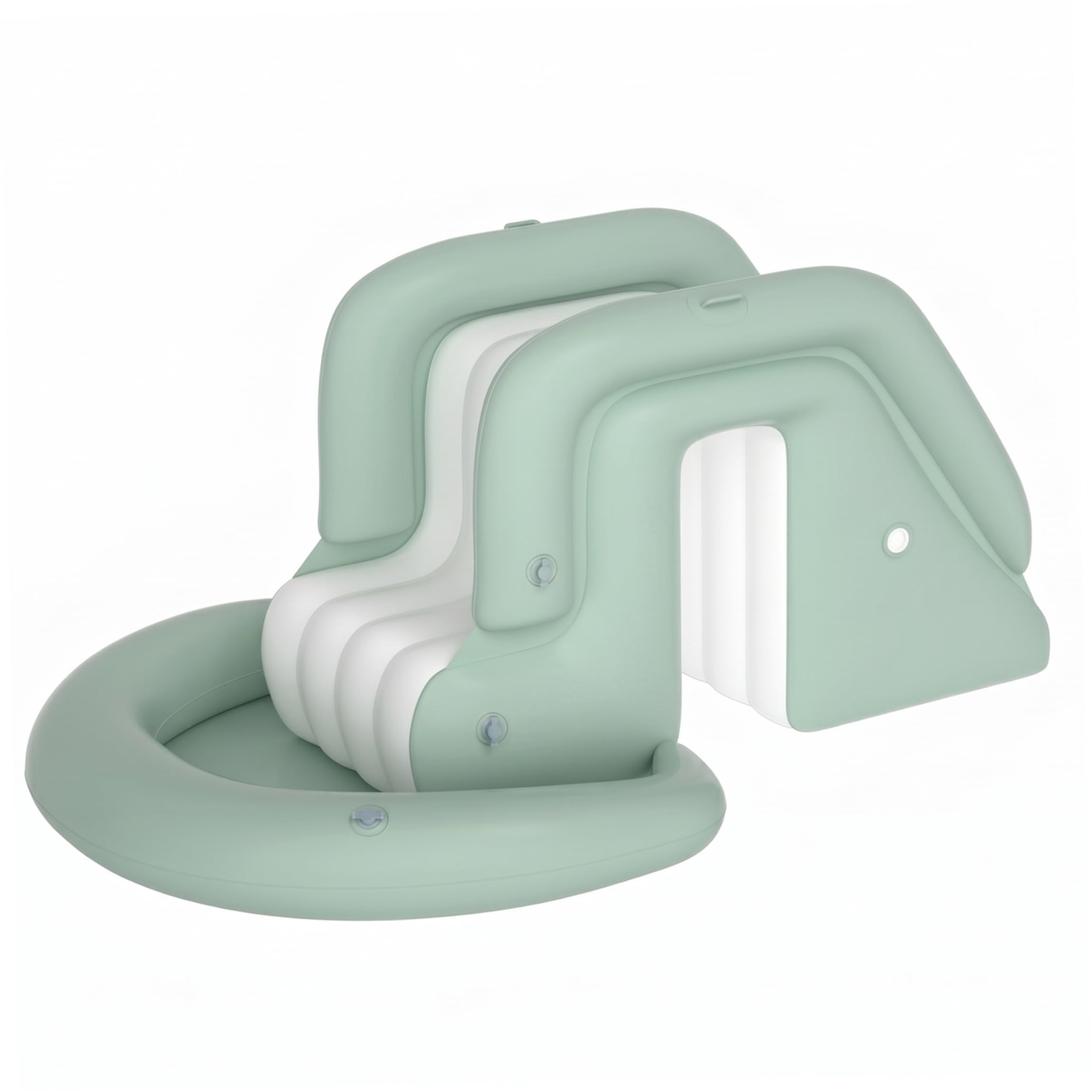 Scivoli d'Acqua per Piscina, Scivolo Gonfiabile per Piscina, Base Stabile, Verde Chiaro, 71x43x32 Pollici