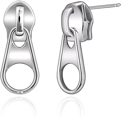 Gothic Zipper Stud Earrings