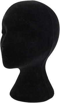 Foam Mannequin,Female Head Model Wig Hair Hat Display Foam Mannequin Manikin White Black