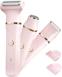Rasierer Damen,3-In-1 Intimrasierer für Frauen,Gesichtshaarentferner für Frauen,Damenrasierer Elektr...