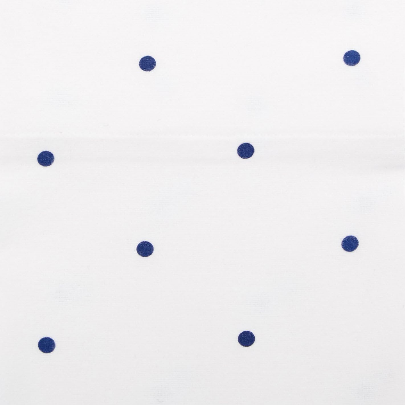 Amazon Brand – Pinzon 170-Gram Flannel Cotton Bed Sheet Set, California King, Navy Dot