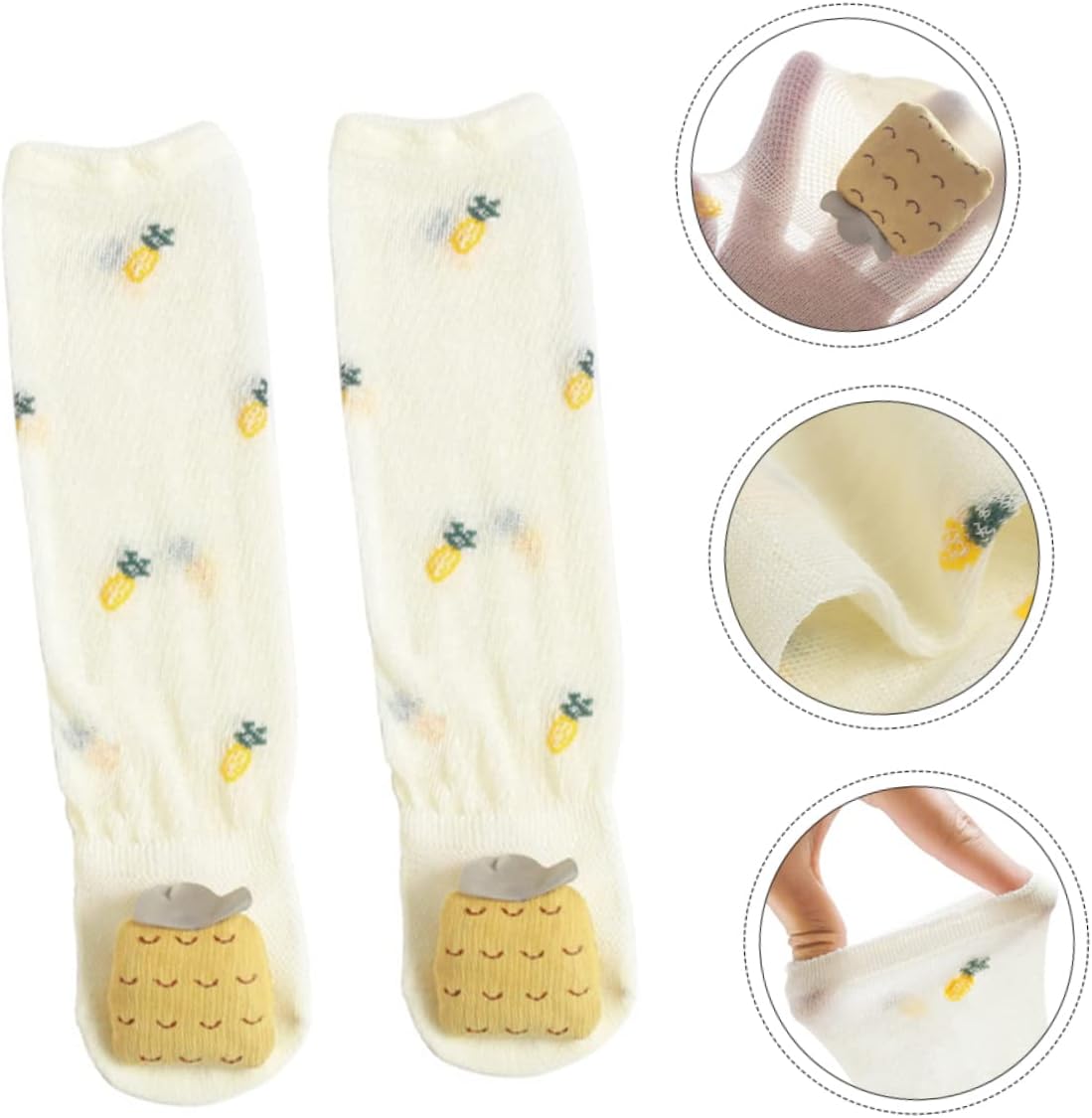 OUNONA 1pair Comfortable Breathable Newborn Socks Mosquito Girl Sleepers Soft Floor Socks for Boy