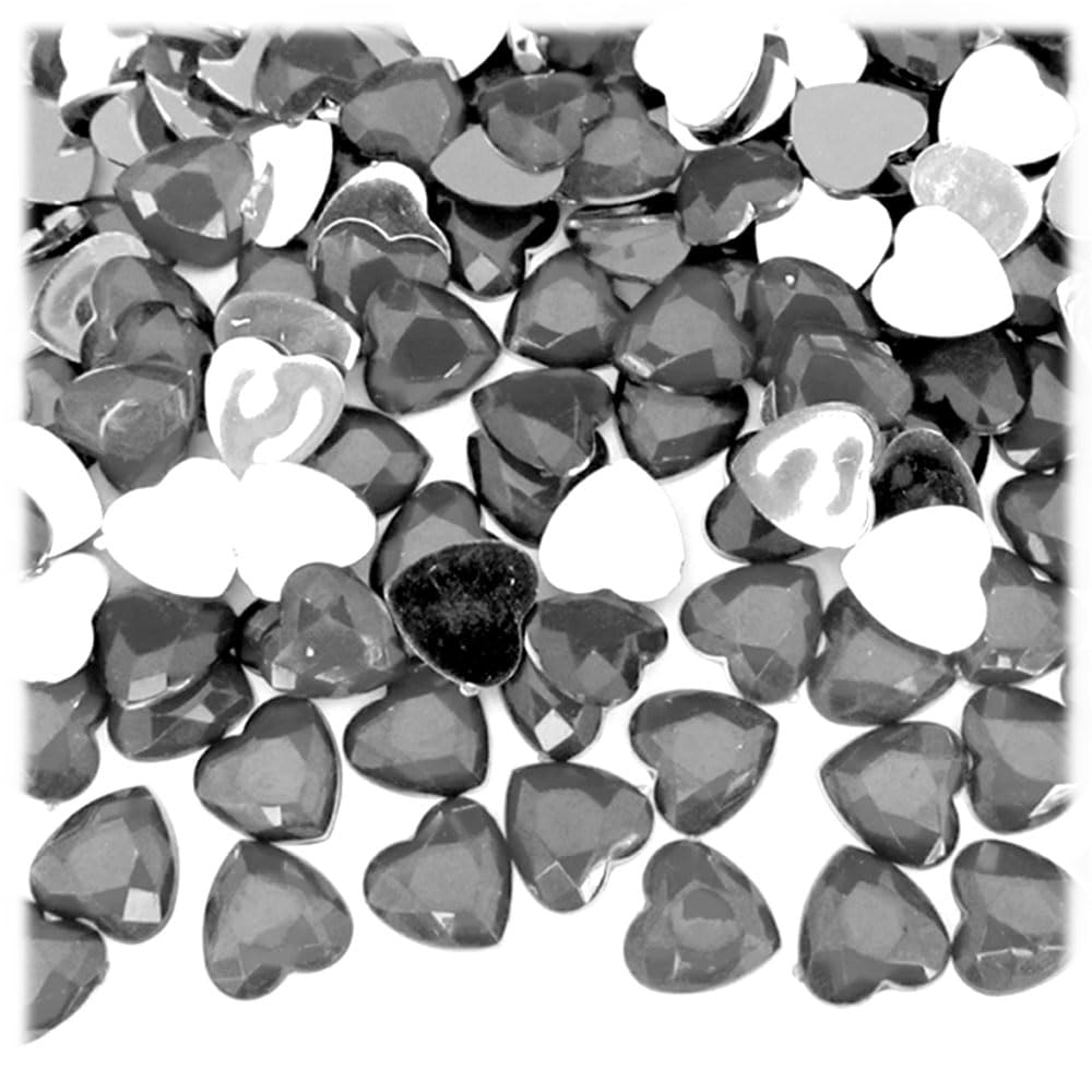 The Crafts Outlet 144pc Loose Rhinestones Heart 12mm - Flatback Crystal Clear