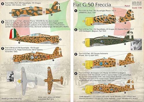 プリントスケール 48-145 1/48 フィアット G-50 Part 1 プリントスケール 48-145 1/48 フィアット G-50 Part 1