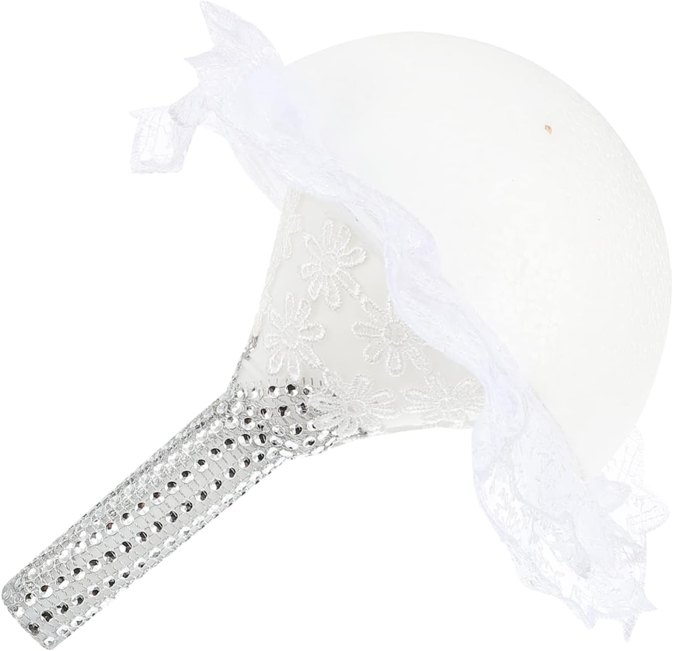 STOBOK 1pc Foams Bouquet Holders Bridal Floral Handle White