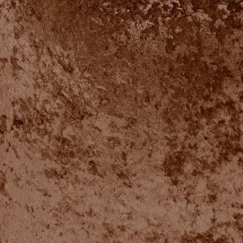 Essentials2publik 24" x 24" Crushed Velvet Soft Throw Pillow Cover With Filled Cushion, Decorative Square Pillowcase Cushion, Perfect for Sofa, Couch, Bed (Brown)