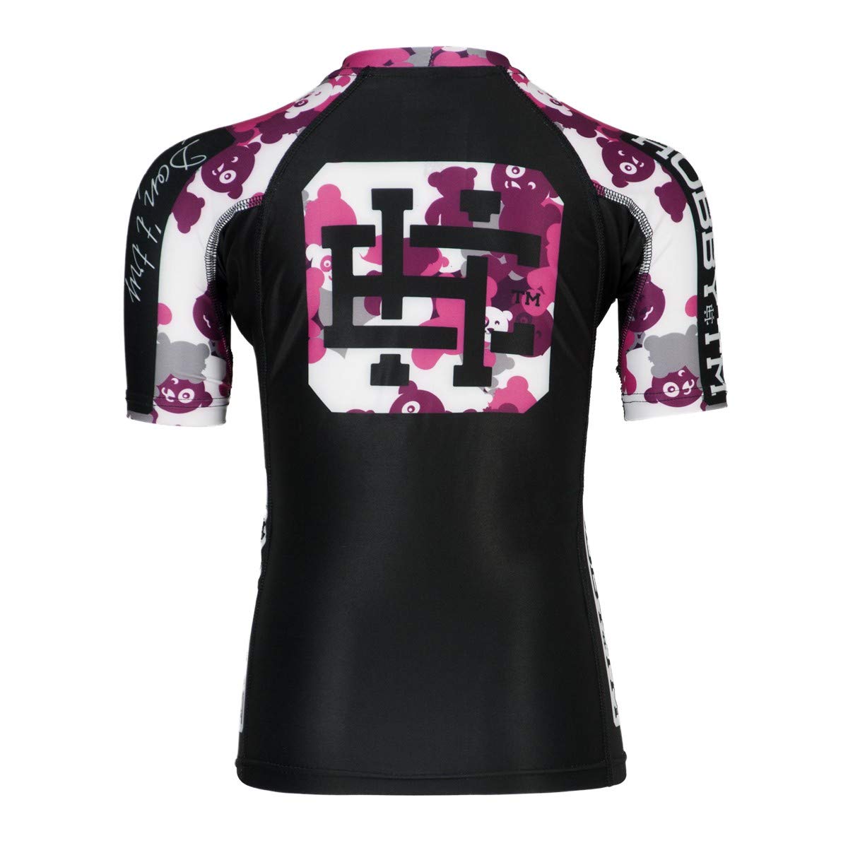 Kurzarm Rashguard Kinder Tshirt, Teddy Bear Shortsleeve Thermoaktiv und Leicht, Sportoberteile Kinder für Wrestling, MMA, Boxen, Funktionsshirt