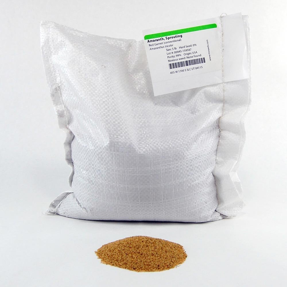 Red Garnet Amaranth Microgreens Seeds - Bulk Seed for Growing Micros, Indoor Gardening, Micro Greens Salad (5 Lb)