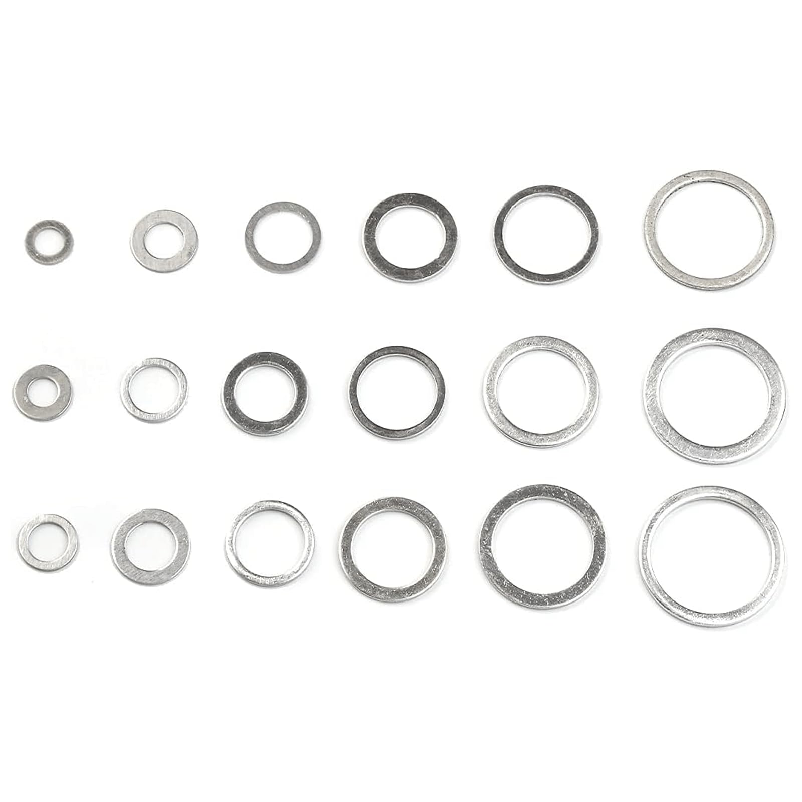 Rondelles Kit d'assortiment combiné de Joints de rondelle en Aluminium de qualité supérieure, rondelle Plate de 540 pièces, rondelle de Garde-Boue M6 à M24 très Stable