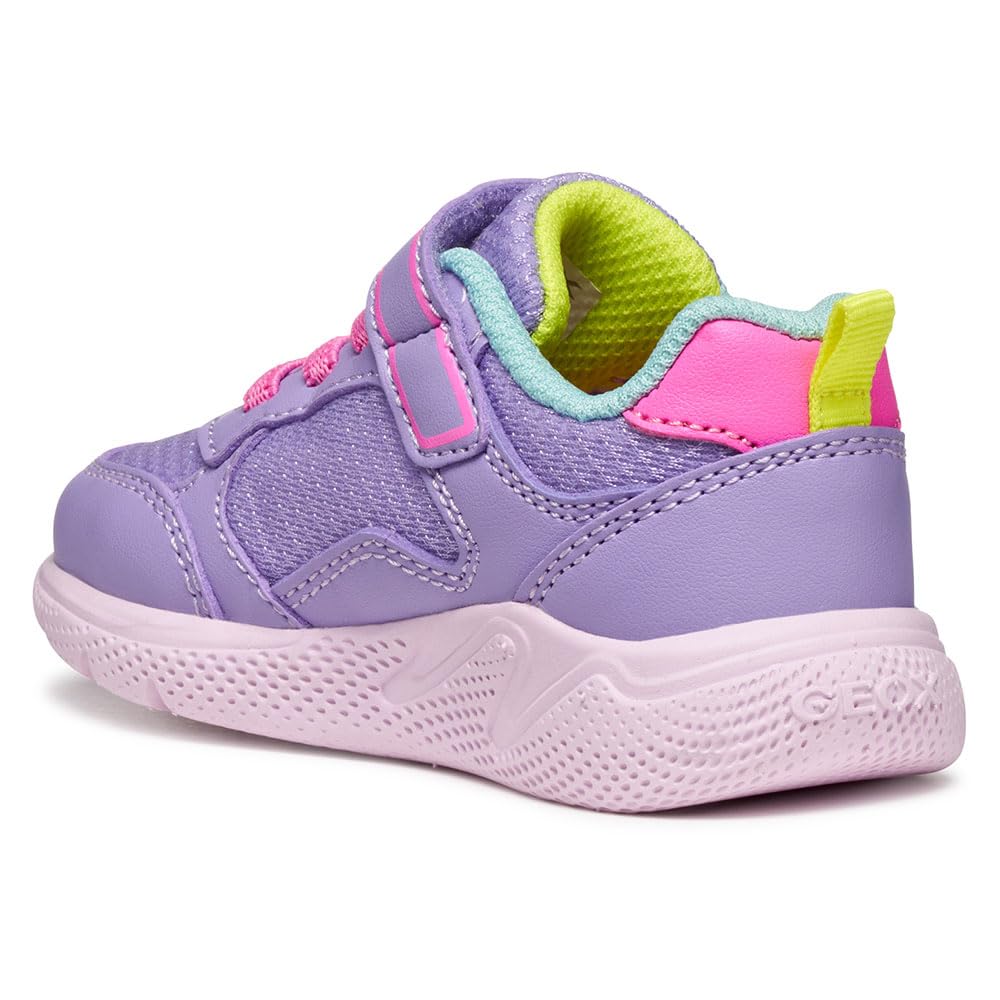 Geox B Sprintye Girl, Zapatillas Niñas, Dk Lilac Fluo Fuchsi, 25 EU