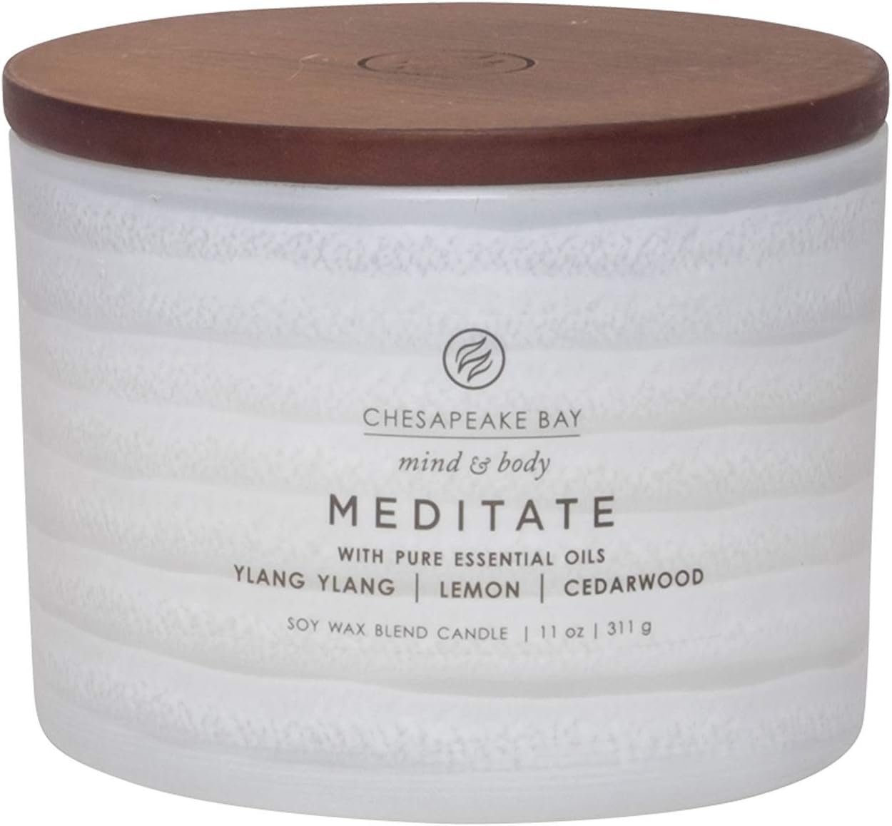 Chesapeake Bay Candle Mind & Body Serenity Scented Candle, Meditate with Pure Essential Oils (Ylang Ylang, Lemon, Cedarwood), Coffee Table