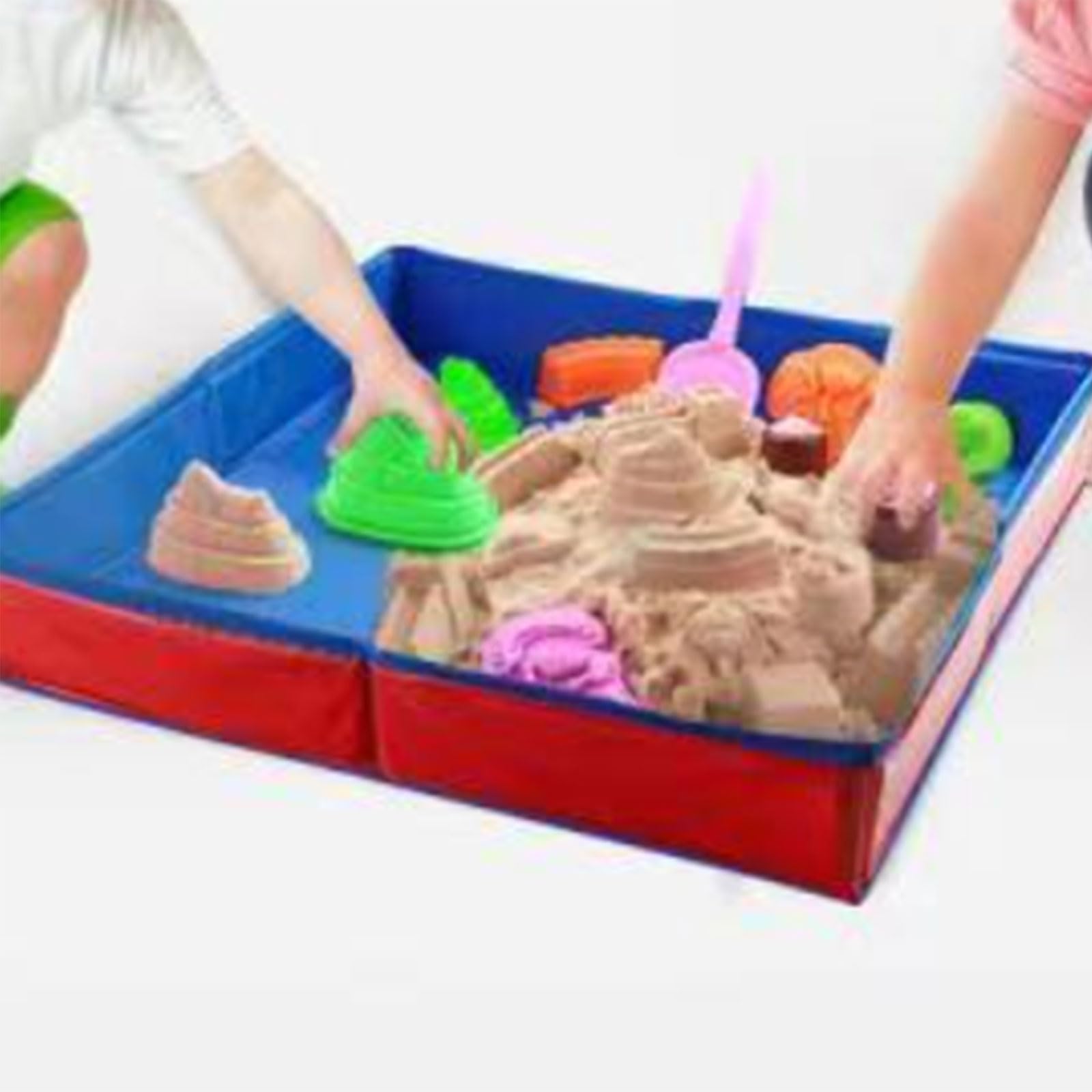 Piscine de jeu gonflable portable, bac à sable sensoriel destiné aux enfants, piscine de jeu modulable conçue pour sable/boîte/jeu, PVC résistant, facile à gonfler et à transporter