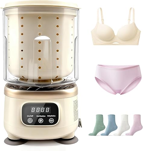 Lavadora portátil de 2 litros con secado giratorio, mini lavadora de ropa interior 3 en 1, 2 modos de lavandería compacta para el hogar,