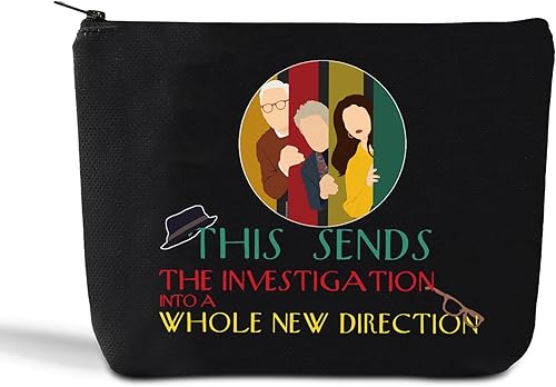 LEVLO Bolsa de cosméticos para programas de televisión de asesinato, regalos para fanáticos del crimen real, OMITB, bolsa de maquillaje con