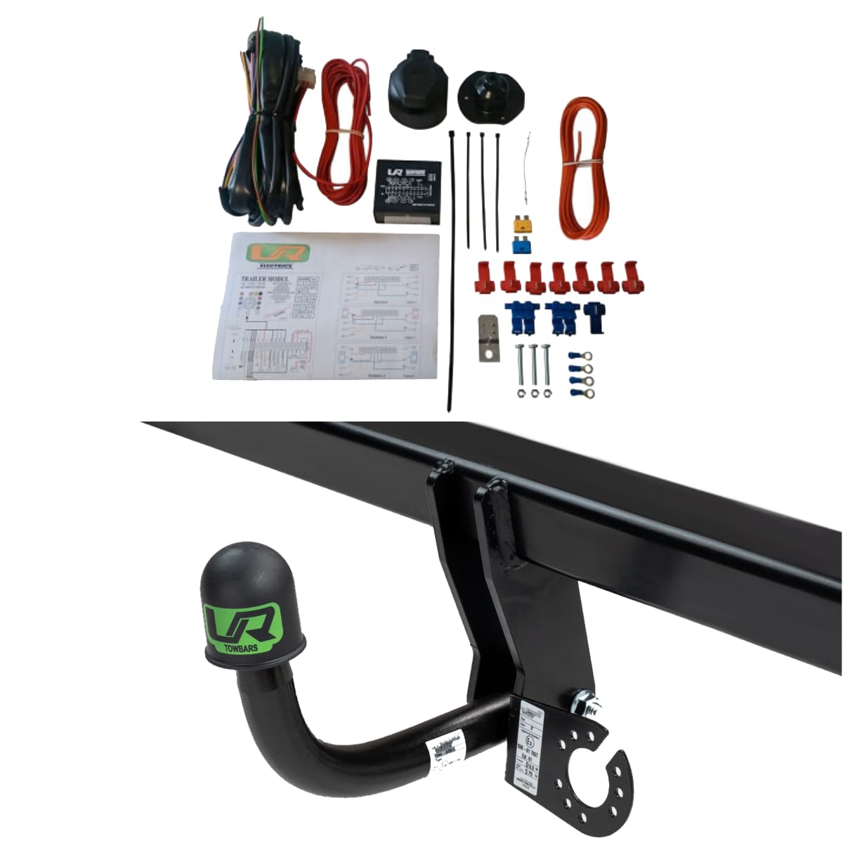 UmbraRimorchi Enganche de Cisne Fijo+13 Pin Cableado Compatible con Volvo