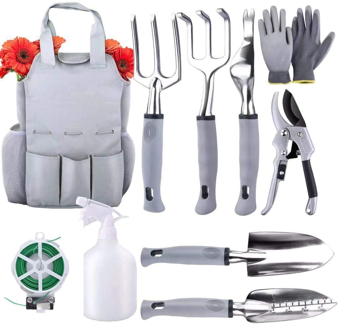 Juego de herramientas de jardinería para plantar flores FIAMER, utilizado para deshierbar, equipos de jardinería, paleta, cultivador, trasplante, tenedor de deshierbe, rastrillo