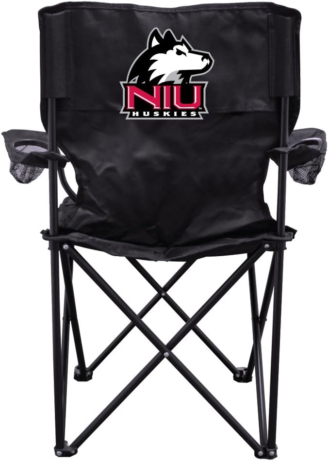 VictoryStore Outdoor Camping Chair - Northern Illinois University Huskies Black Folding Camping Chair with Carry Bag