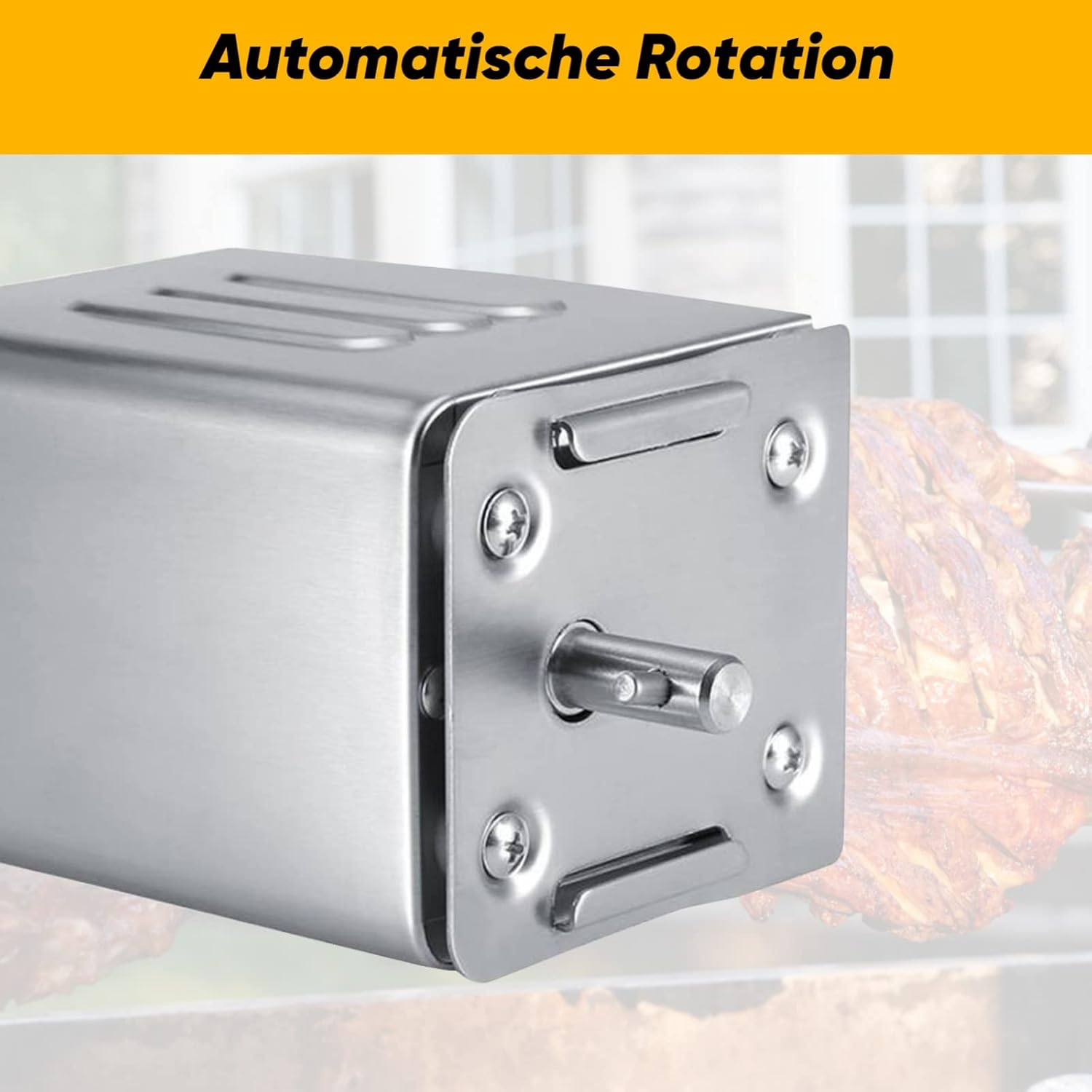 Yontwe SP-S40 15W Motore Elettrico per Barbecue in Acciaio Inox, 70KG Motore Professionale per Barbecue, Pollo, Maiale, Capra alla griglia allaperto Yontwe SP-S40 15W Motore Elettrico per Barbecue in Acciaio Inox, 70KG Motore Professionale per Barbecue, Pollo, Maiale, Capra alla griglia allaperto