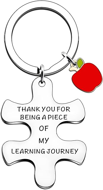 SDOFY Teacher Gifts Personalised Best Teacher Keyring Gifts Teacher Thank You Gifts
