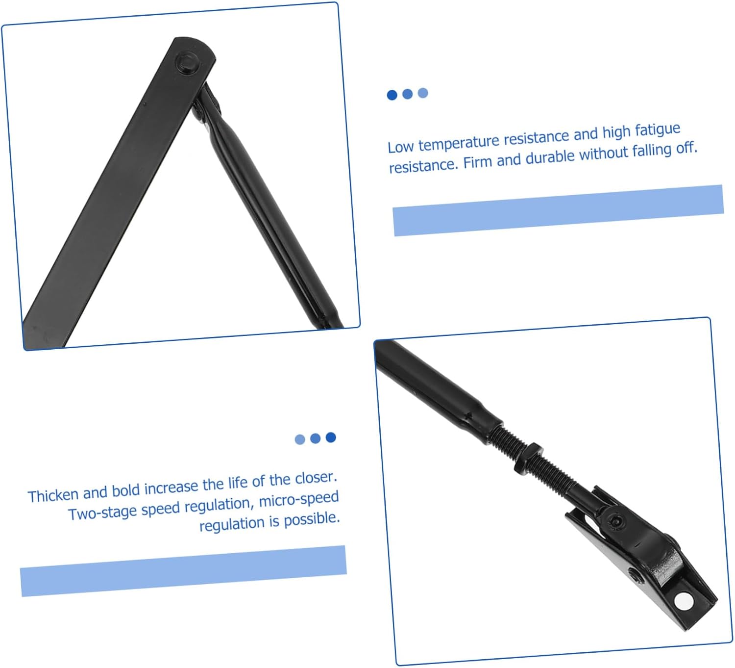 Automatic Spring Door Closer for Home and Office Simple Black Door Controller with Smooth Closing and Construction Quiet and Secure Operation