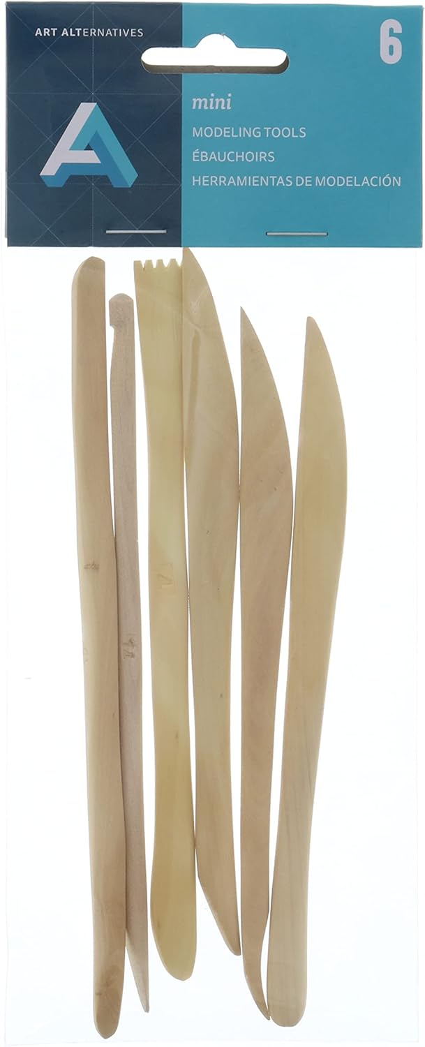 Art Alternatives Miniature Modeling Tools, 6 Pieces, Wood