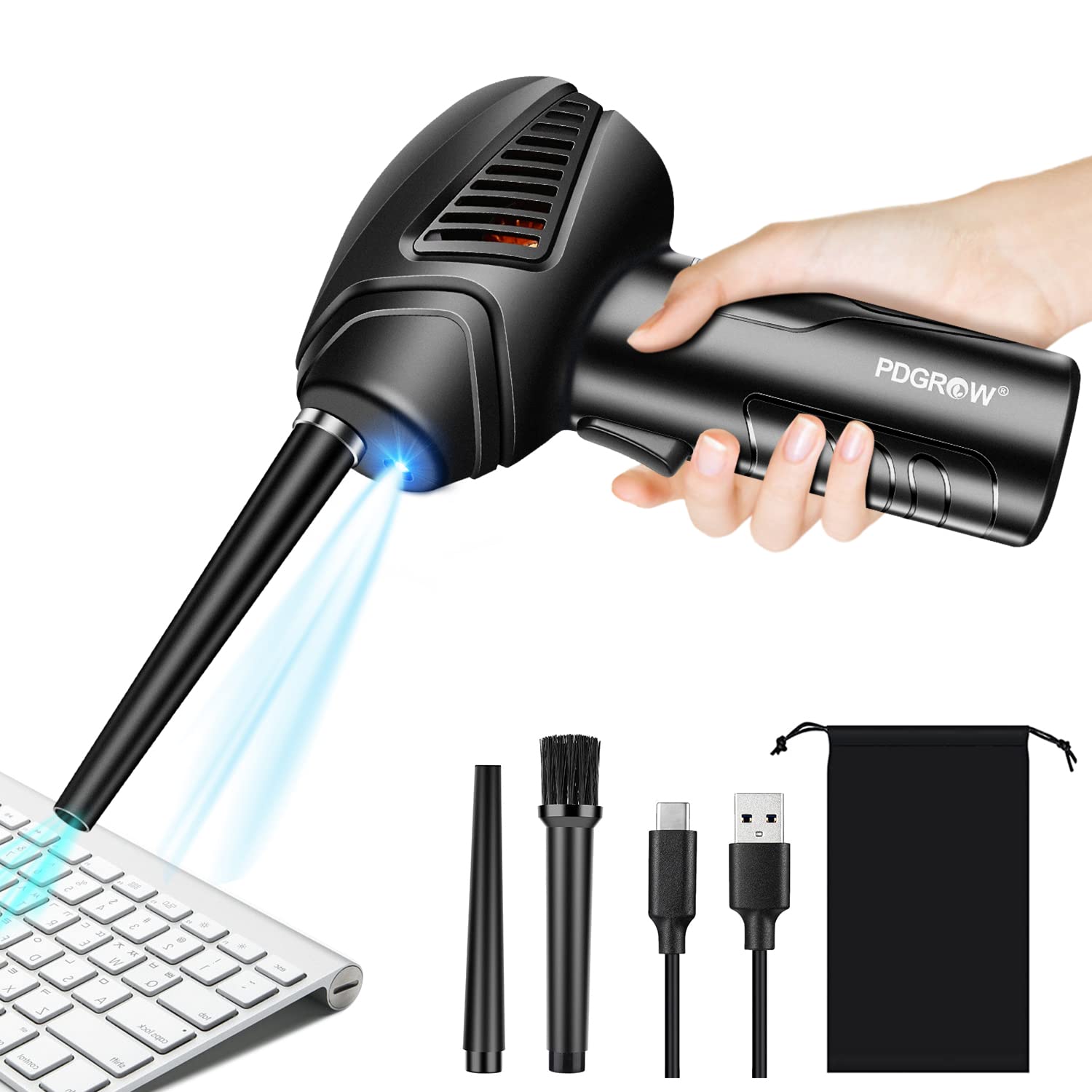 Buy Cordless Electric Air Duster, PDGROW Compressed Air Cleaner for PC