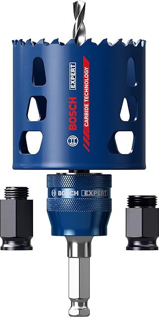 Bosch Professional 1x Expert Tough Material Hole Saw Starter Kits (for Wood with metal, Ø 68 mm, Accessories Rotary Impact Drill)