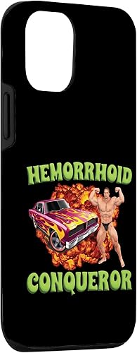 Miniatura 3 de iPhone 1212 Pro Hemorrhoid Conqueror Funny Meme Extraño Ofensivo Cringe Broma Caso
