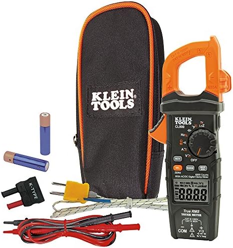 Klein Tools CL800 Digital Clamp Meter, Auto Ranging TRMS, AC/DC V...