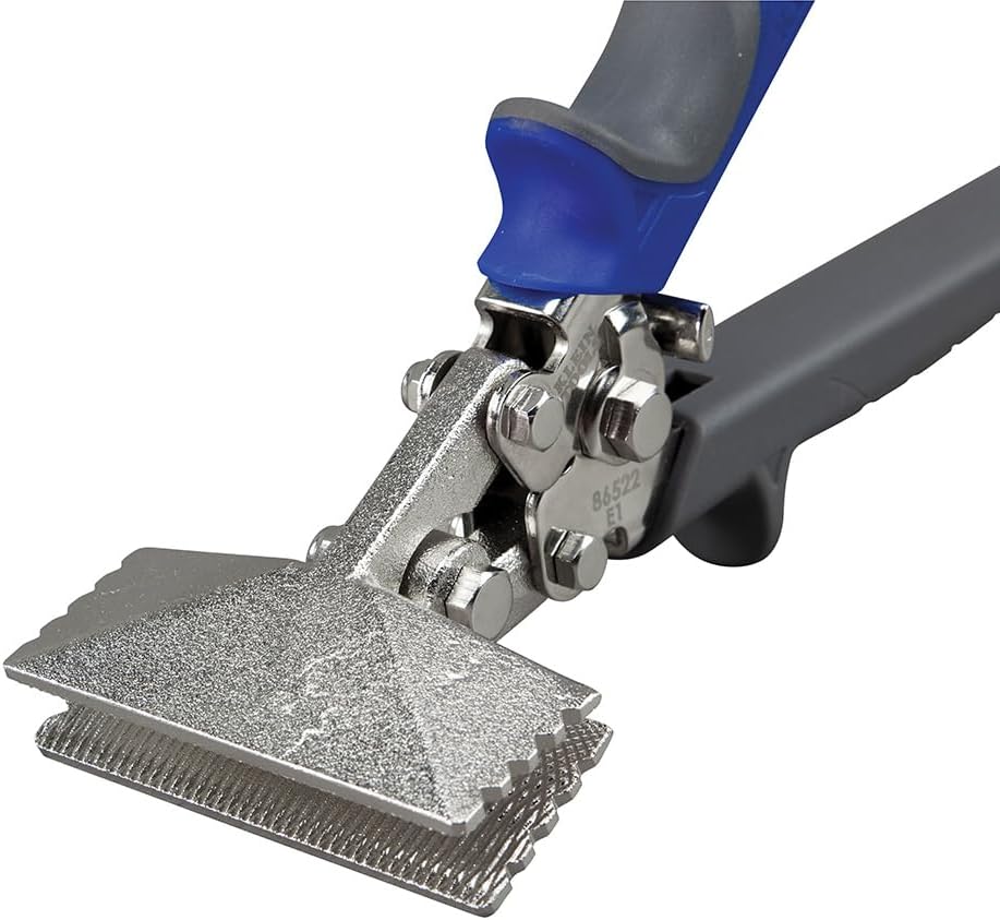 Klein Tools 86522 Hand Seamer, Straight Metal Seamer has 3-Inch Jaw, for 22 Gauge Steel and 24 Gauge Stainless