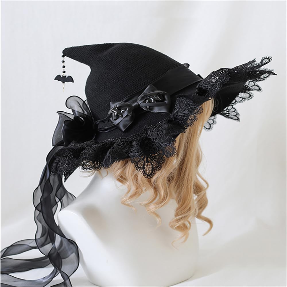 Amazon | 魔女 コスプレ ヘアアクセサリー ハロウィン 帽子 蝶結ぶ