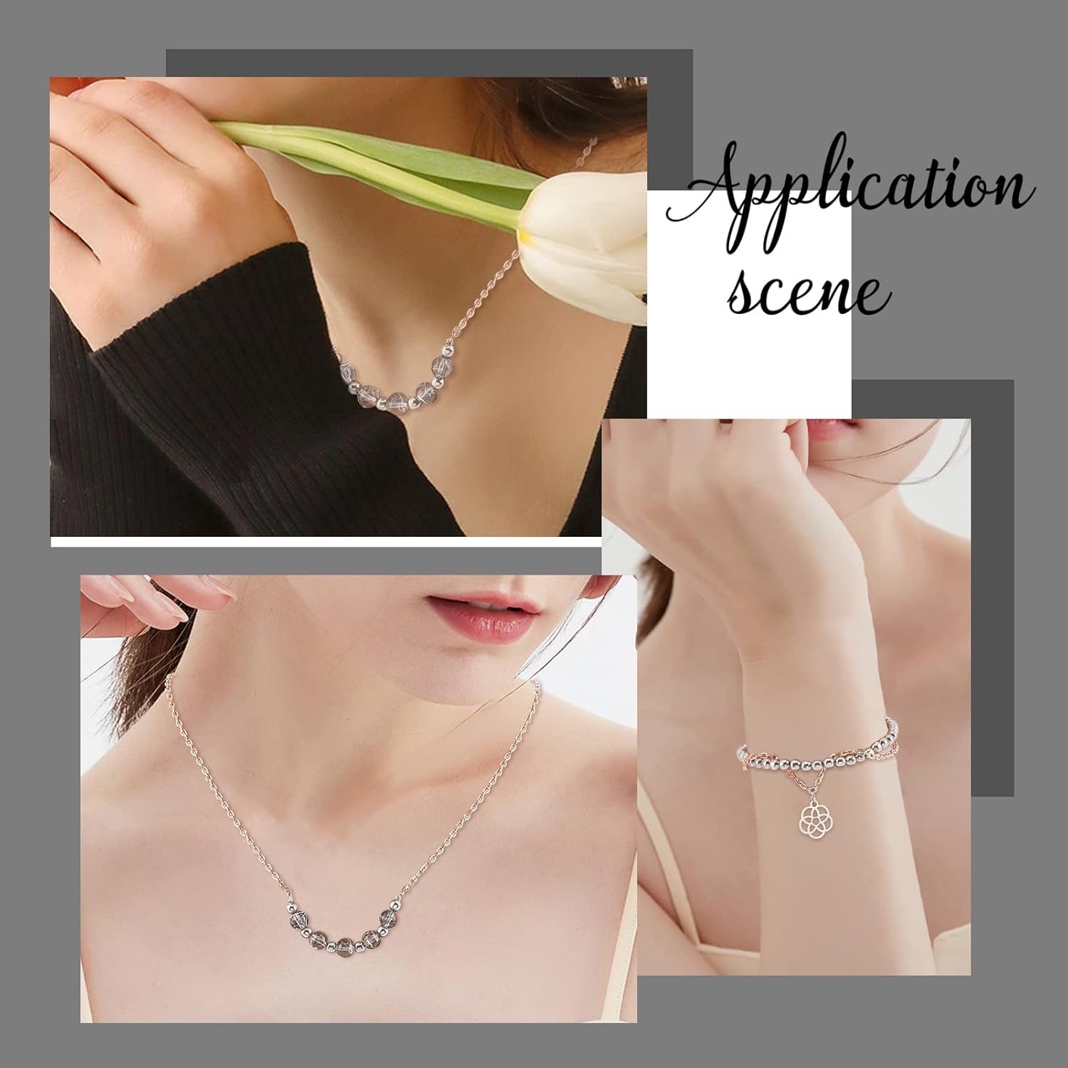 NBEADS 1000 PCS 4mm 304 Stainless Steel Beads Smooth Round Metal Spacer Beads Loose Beads 4mm Beads for Jewelry Making DIY Christmas Halloween Jewelry Gift - Image 9