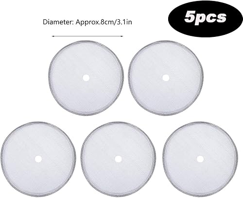 Miniatura 2 de Paquete de 5 filtros de repuesto para prensa francesa, filtro de café de acero inoxidable de 3 pulgadas para cafetera de prensa francesa de 20.3 fl