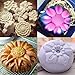 6-Cavity Large Flower Soap Molds, YuCool 3 Packs Mixed flowers Silicone for Homemade Soap Cake Chocolate Cupcake - Purple Green Pink