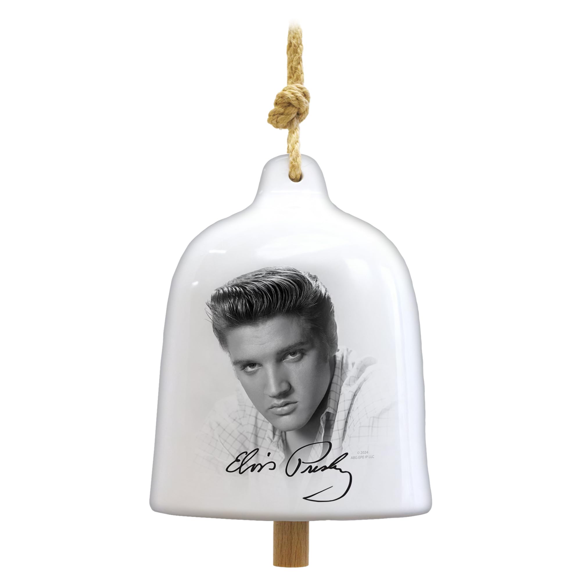 Spoontiques Elvis Garden Bell - Decorative Ceramic Bell for Yard and Garden Decoration, Indoor and Outdoor Décor
