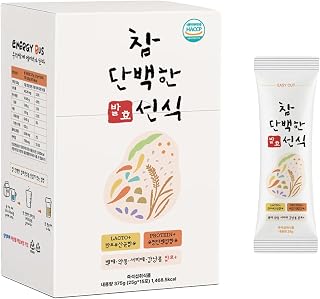 Energy B US, Fermented Grain Powder 1 Pack, 375g 13.22 oz (25g x 15 Sticks), Portable Drink Mix Stick, Korean Grown 19 Grains