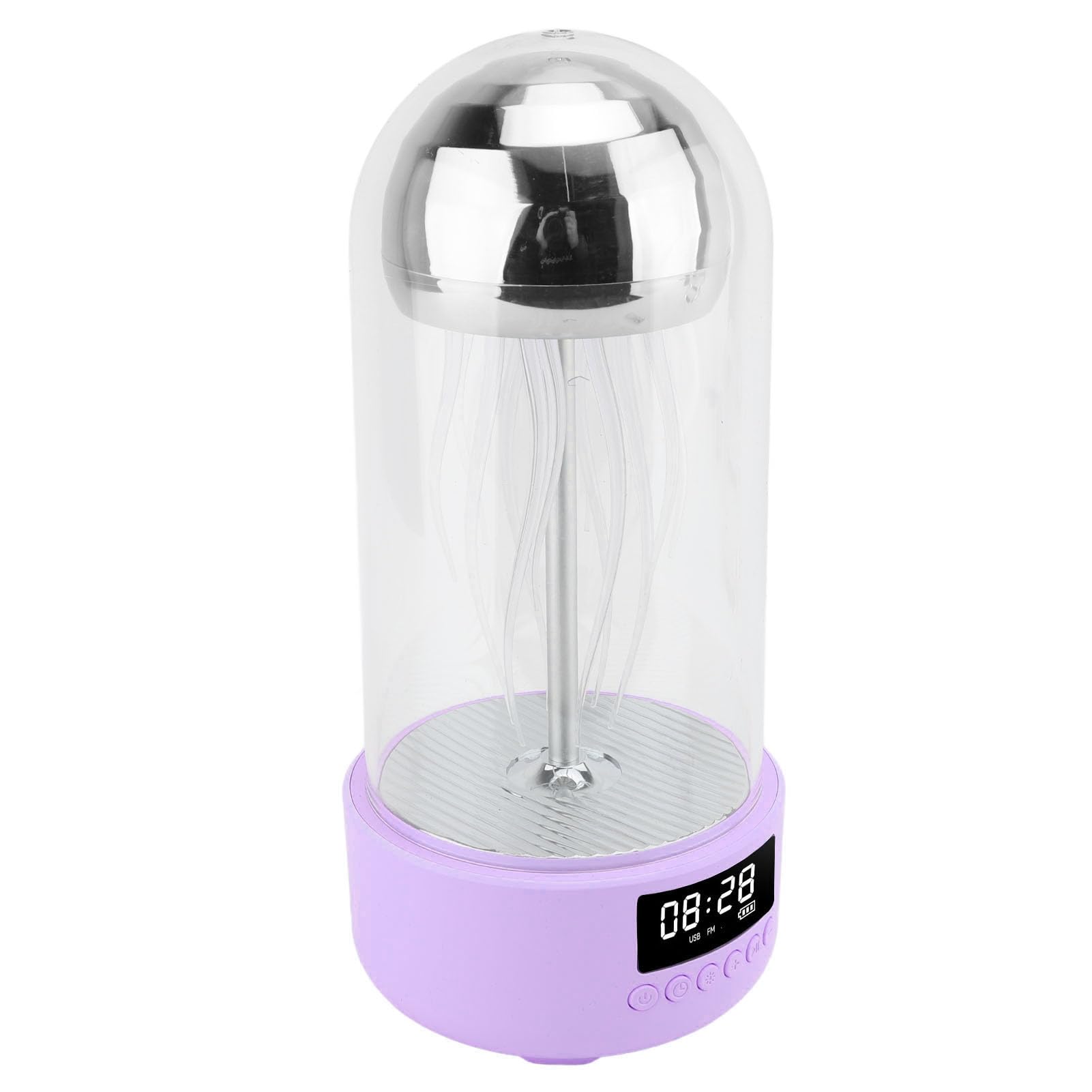 Aramox Altoparlante con Lampada Altoparlante Ricaricabile con Luce Notturna ABS TPR con Bluetooth 5.0 Luce a 7 Colori 2000mAh 8H Riproduzione per Camera da Letto Comodino Gaming Party (PURPLE)