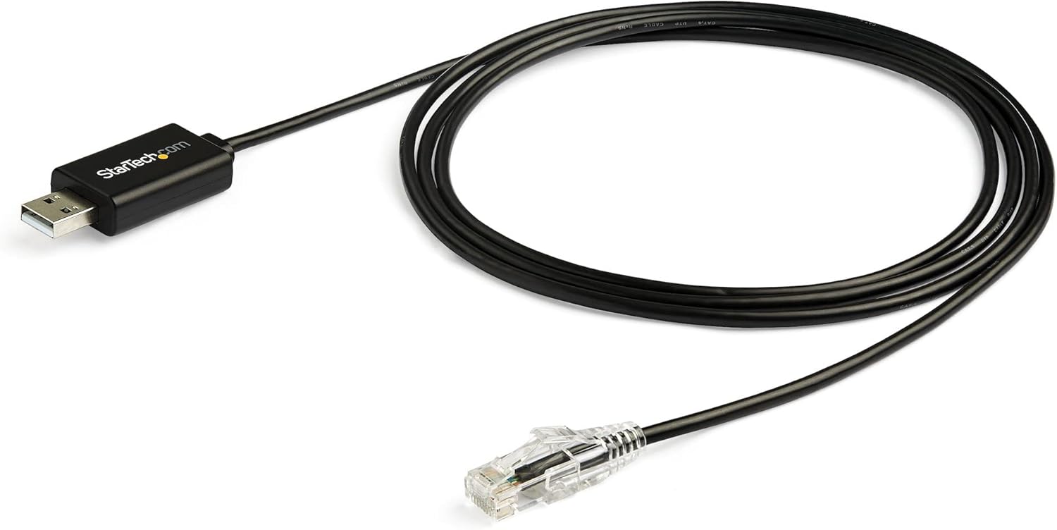Crаzу Dеаlѕ StarTech.com 6 ft (1.8 m) Cisco USB Console Cable - USB to RJ45 Rollover Cable - 460Kbps - Windows, Mac and Linux Compatible - M/M (ICUSBROLLOVR),Black Crаzу Dеаlѕ StarTech.com 6 ft (1.8 m) Cisco USB Console Cable - USB to RJ45 Rollover Cable - 460Kbps - Windows, Mac and Linux Compatible - M/M (ICUSBROLLOVR),Black