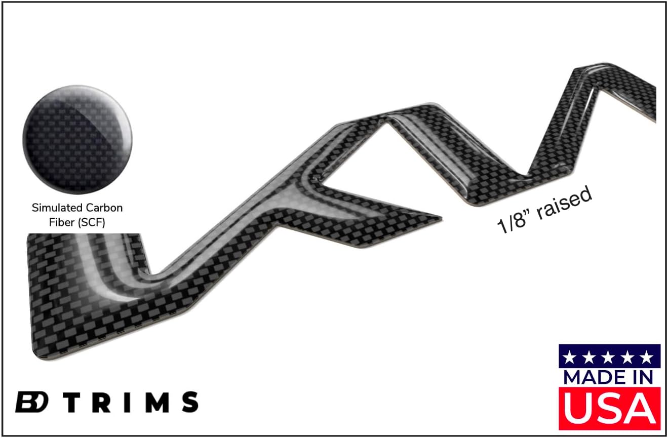 BDTrims Domed 3D Raised Letters Compatible with K5 2022-2024 Front & Rear Sets (Carbon)