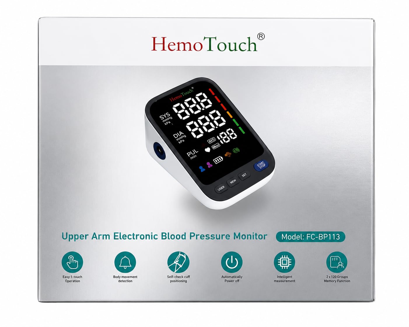 hemotouch upper arm electronic blood pressure monitor | fc-bp113, automatic, digital