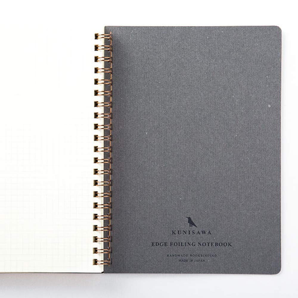 kunisawa GRR-11 Ring Notebook, A5, Squared, 80 Sheets, Gray