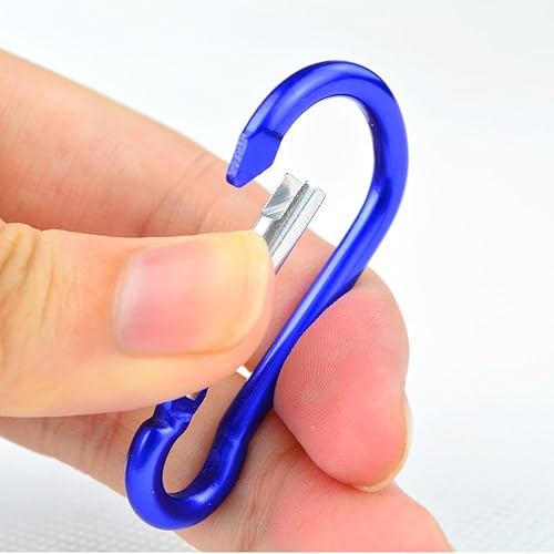 Miniatura 4 de Wobe 30pcs 2 pulgadas mosquetón Clips con llaveros aluminio D-Ring Spring Lock Ganchos