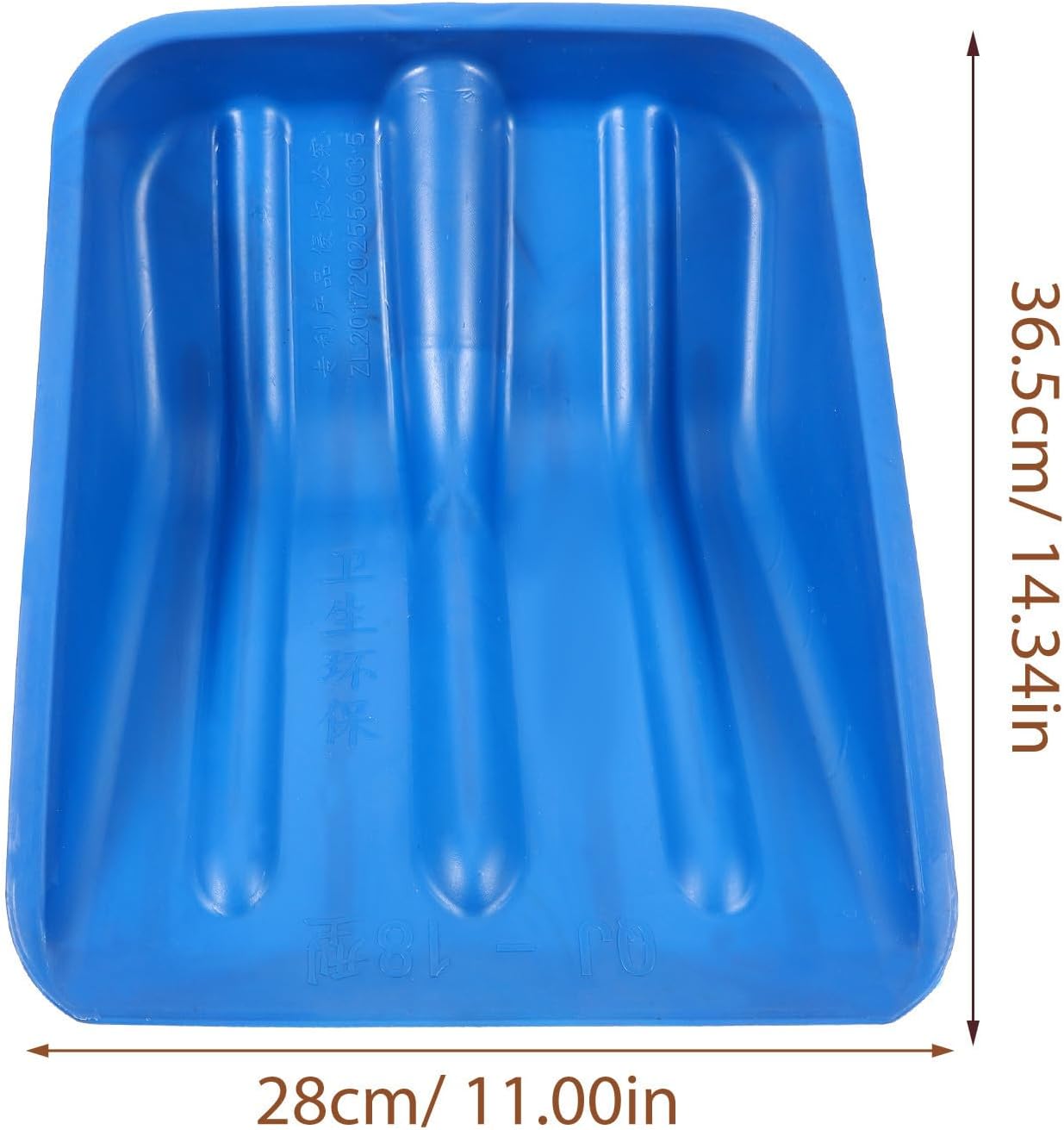 Snow Shovel Replacement Head Large Plastic Blue for Ice Removal image 2