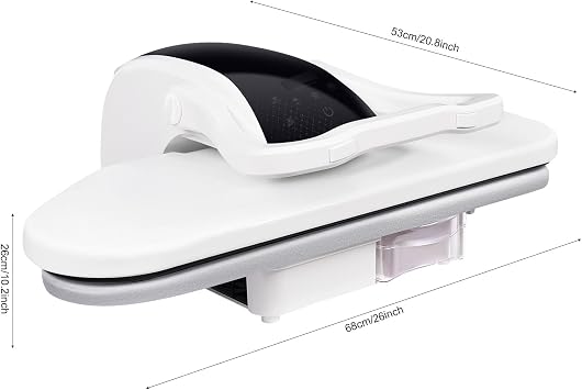 Intelligent Steam Press, 1600W Professional Digital Steamer, Steam Iron Press with Multiple Fabric Settings, Touch Screen, 194-392F Temperature, 42 Steam Outlets & 1L Tank Capacity - White
