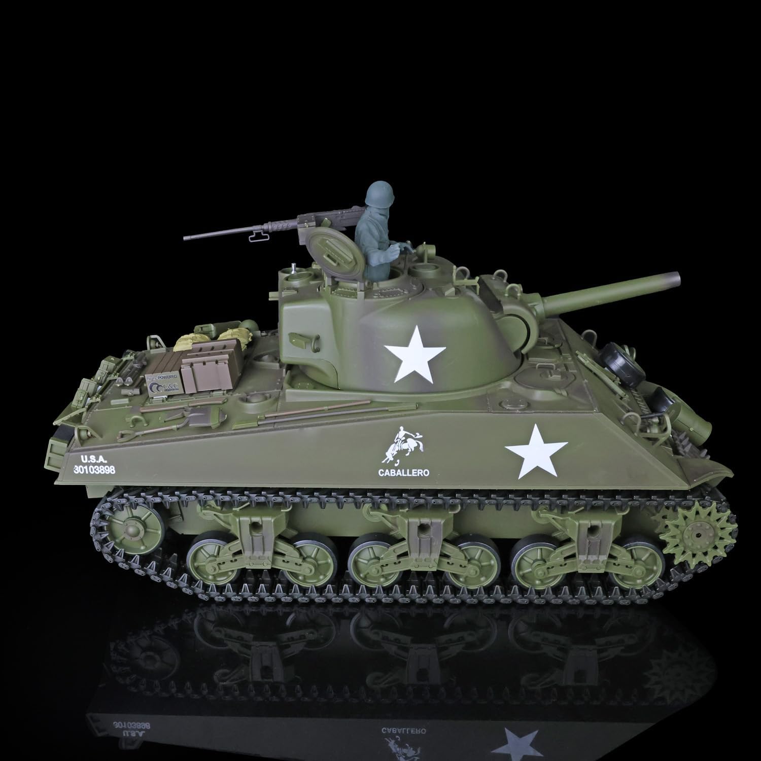 TOUCAN RC HOBBY 1/16 Henglong Model Plastic USA M4A3 Sherman Static Tank 3898 Without Main Board for 14 yr